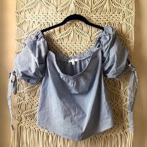 Active USA size small pin striped balloon sleeves